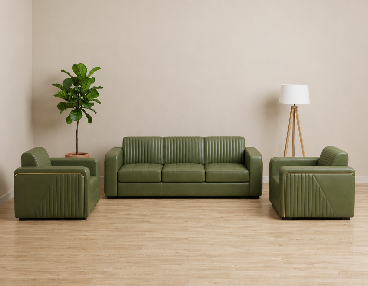 Luxe 3+1+1 Modular Sofa Set